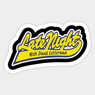 Late Night David Letterman Sticker